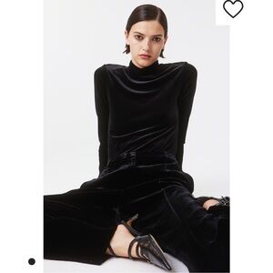 NWT Mockneck Velvet Bodysuit